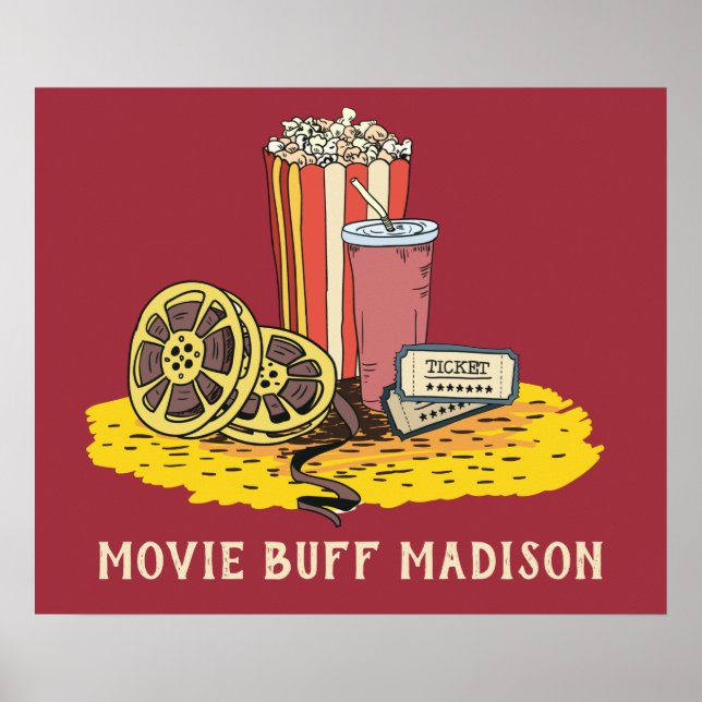 Custom text Movie Buff Poster (Front)