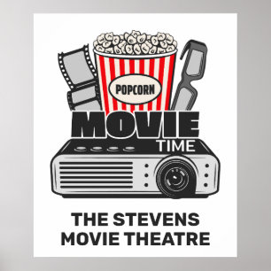 Custom Text Movie Time Poster