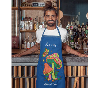 Custom Text Mushroom Lover Apron