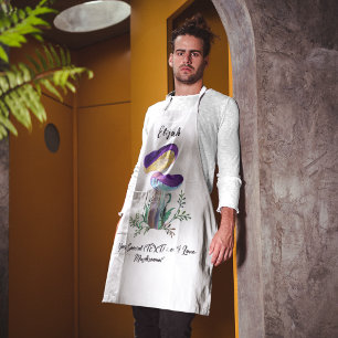 Custom Text Mushroom Lover Apron