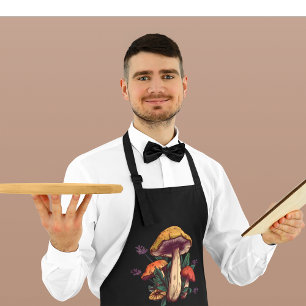 Custom Text Mushroom Lover Apron