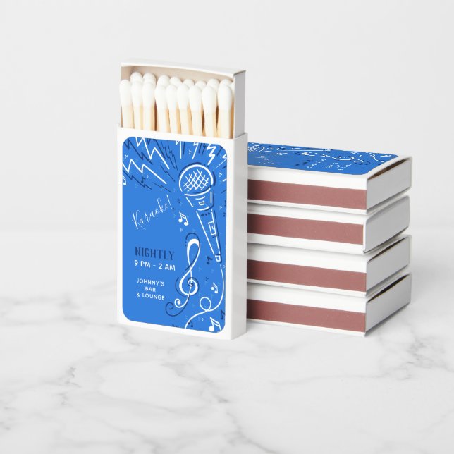 Custom Text Music Microphone Matchboxes (Stacked)
