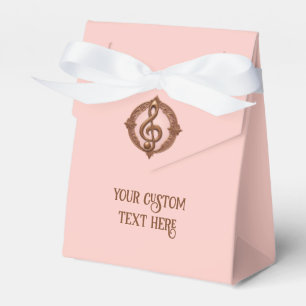 Custom Text Musical Clef Note Favor Boxes