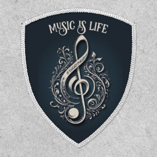 Custom Text Musical Clef Note Patch