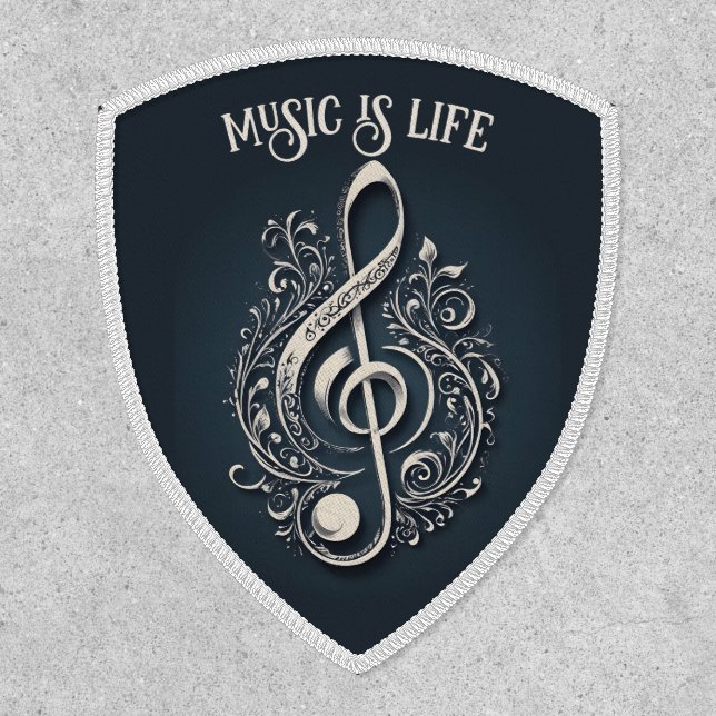 Custom Text Musical Clef Note Patch (Front)