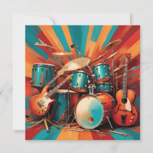 Custom Text Musical Instruments Card