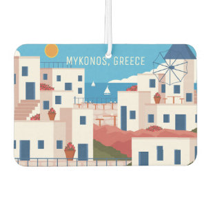 Custom Text Mykonos Greece Air Freshener