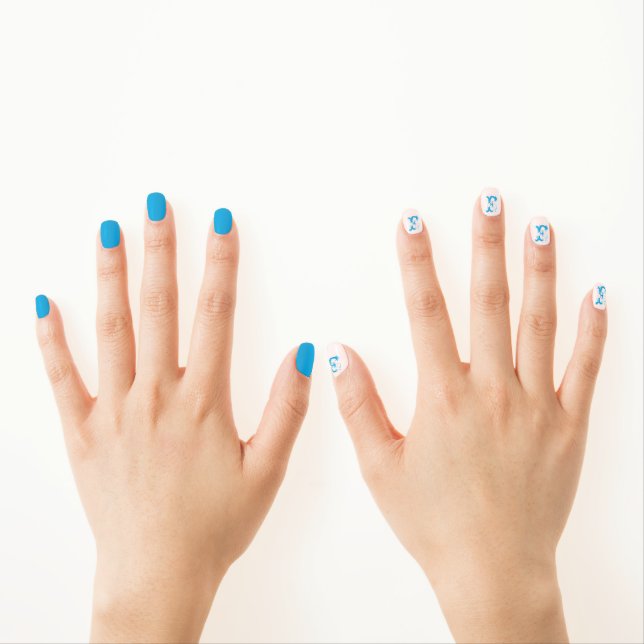 Custom text nail art/personalized nail art (Insitu - Hands)