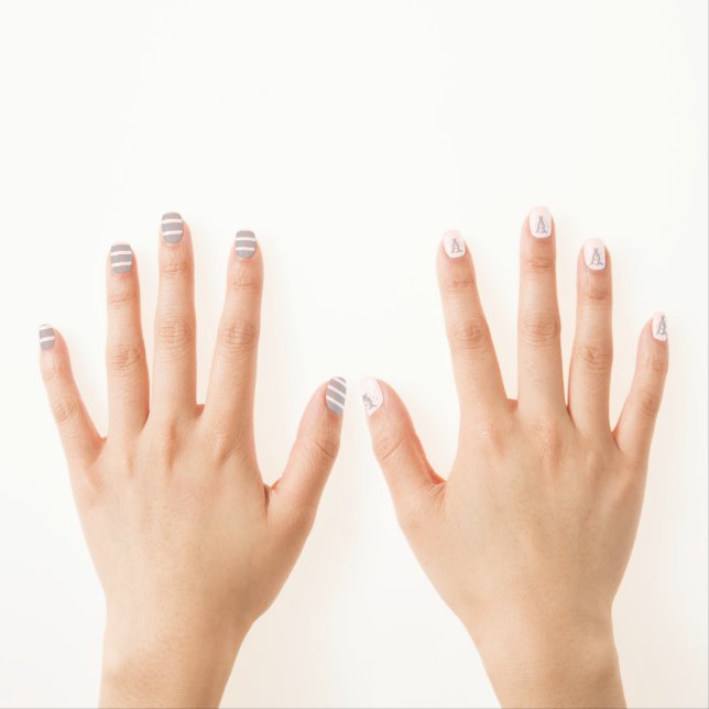 Custom text nail art/personalized nail art (Insitu - Hands)