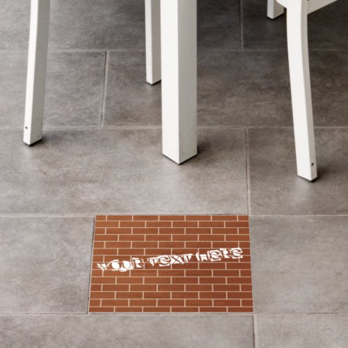 Custom Text Name Brick Wall Floor Decals