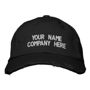 Custom Text Name Embroidered Hat Your Colors