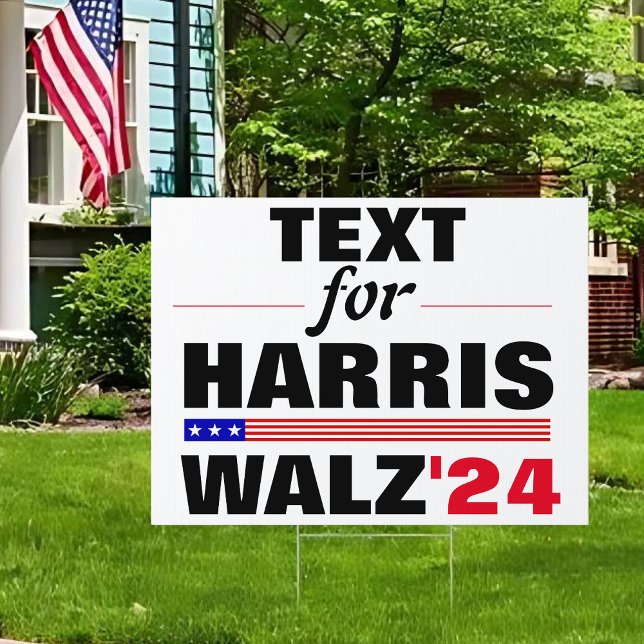 Custom Text Name for Harris Walz 2024 Election Sign (Creator Uploaded)