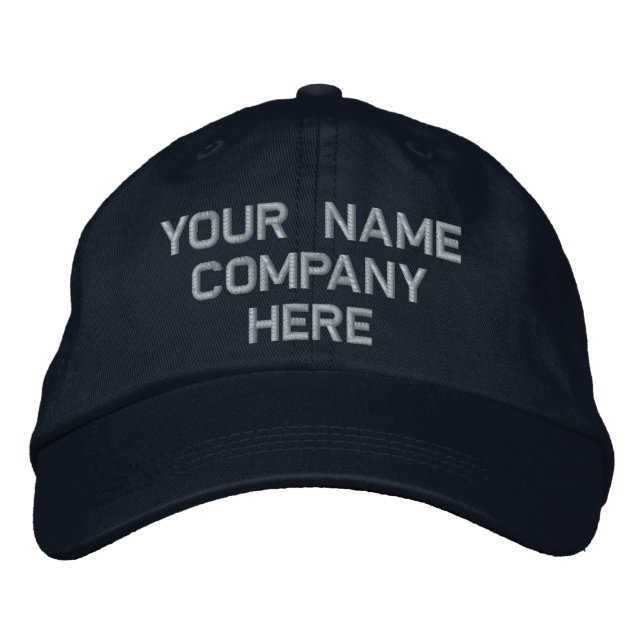 Custom Text Name Hat Embroidered Cap Your Colors (Front)