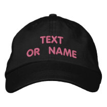 Custom Text Name Hat Your Embroidered Baseball Cap