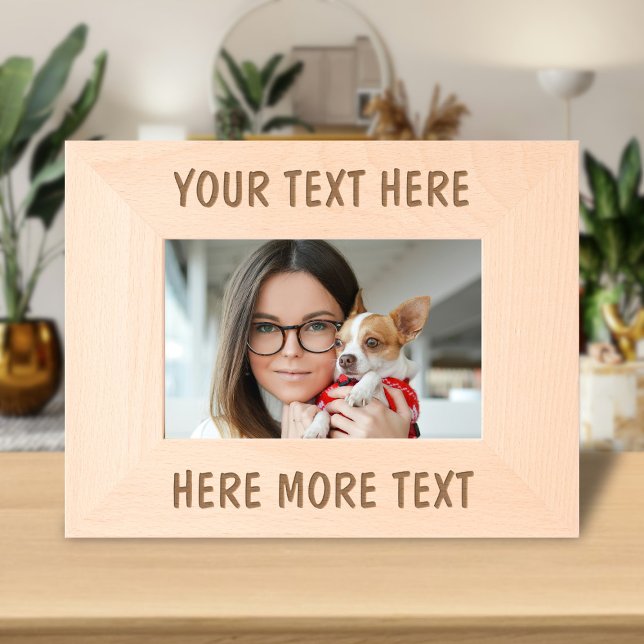 Custom Text Name Laser Etched Picture Frame Engraved Frames (Creator Uploaded)