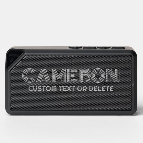 Custom Text Name Monogram Cool Retro  Bluetooth Speaker