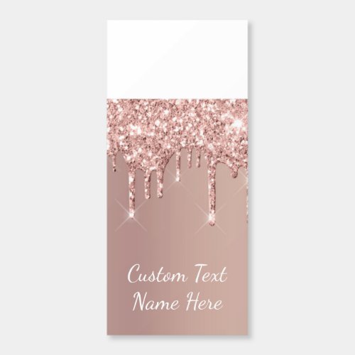 Custom Text Name Rose Blush Glitter Sparkle Drips Hersheys Miniatures