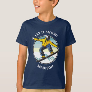 Custom text & name SNOWBOARDER clothing T-Shirt