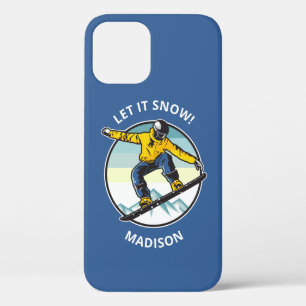 Custom text & name SNOWBOARDER phone cases