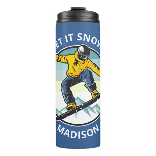 Custom text  name SNOWBOARDER Thermal Tumbler