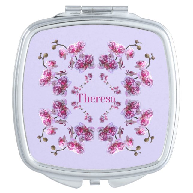 Custom Text Name Wedding Gift Cosmetic Mirror (Front)