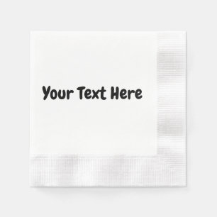 Custom Text Napkins