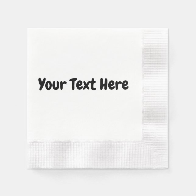 Custom Text  Napkins (Front)