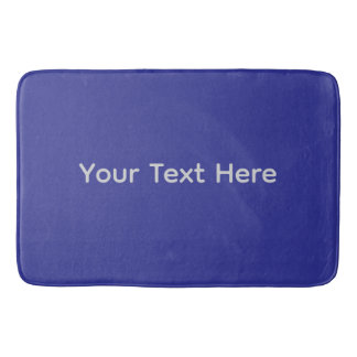 Custom Text Navy Blue | Personalized Welcome Bath Mat