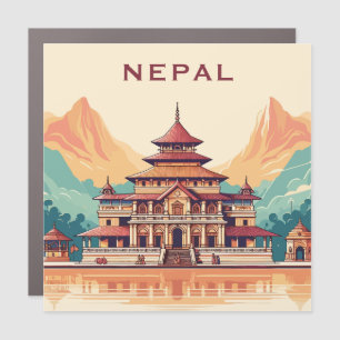Custom Text Nepal Car Magnet