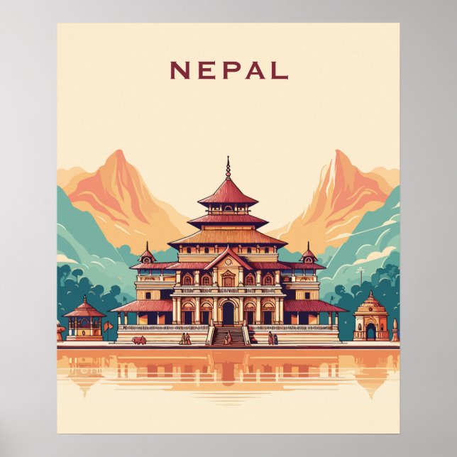 Custom Text Nepal Poster (Front)