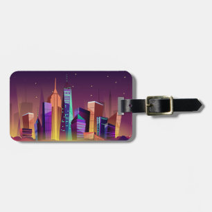 Custom text New York City Illustration Luggage Tag