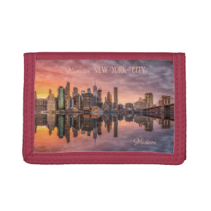 Custom Text New York City Skyline Trifold Wallet