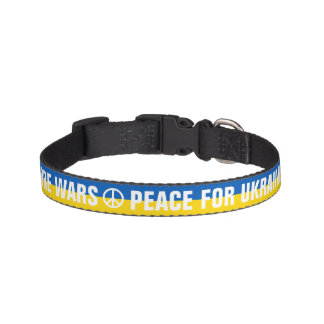 Custom Text: No More Wars, Peace for Ukraine Pet Collar