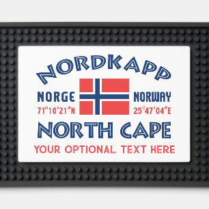 Custom Text Nordkapp Norway Bar Mat