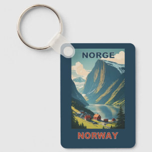 Custom Text Norway Keychain
