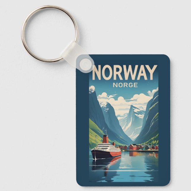 Custom Text Norway Keychain (Front)