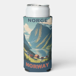 Custom Text Norway Seltzer Can Cooler