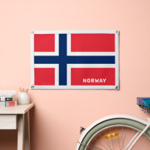 Custom Text Norwegian Flag
