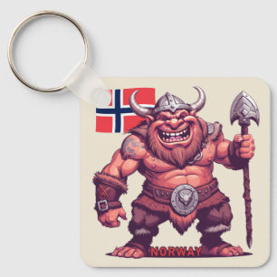 Custom Text Norwegian Troll Keychain