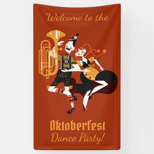 Custom text Oktoberfest Dancers banner