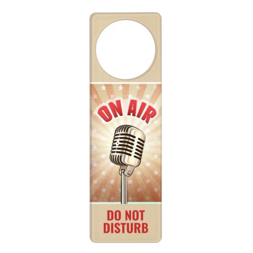 Custom text On Air Microphone door hanger