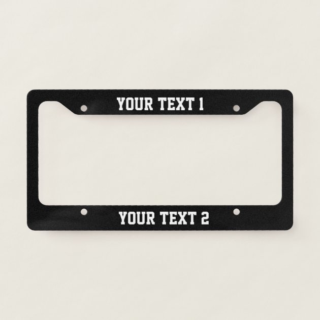 Frame With Image Custom Personalized License Plate Frame,customized Design Metal Car License Plate Frame With Text - UK Custom Metal License Plate Frames For Dealers