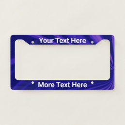 Custom Text on Cool Purple Abstract License Plate Frame