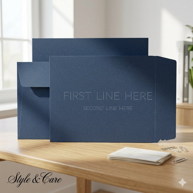 Custom Text on Eye-Catching Blue Texture Envelope Mailers (Custom Text on Eye-Catching Blue Texture Envelope Mailers)