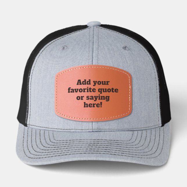 Custom Text on Hat Personalized Quote Business (Front)