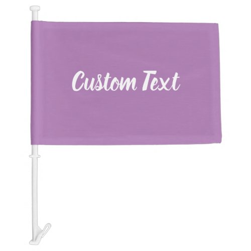 Custom Text on Lavender with White Script Car Flag