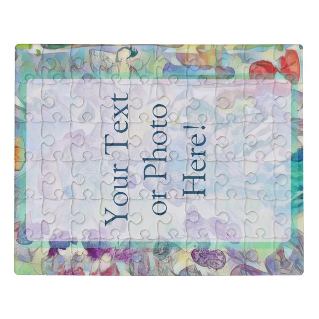 Custom Text or Photo Abstract Art   Jigsaw Puzzle (Puzzle Horizontal)