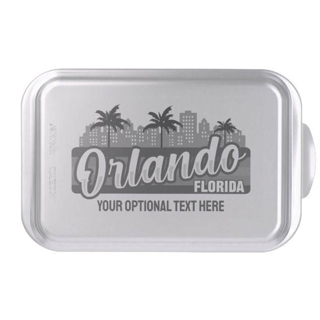 Custom Text Orlando Florida Cake Pan (Front)