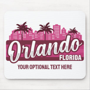 Custom Text Orlando Florida Mouse Pad