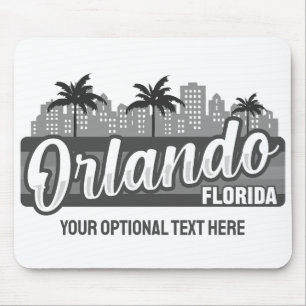 Custom Text Orlando Florida Mouse Pad